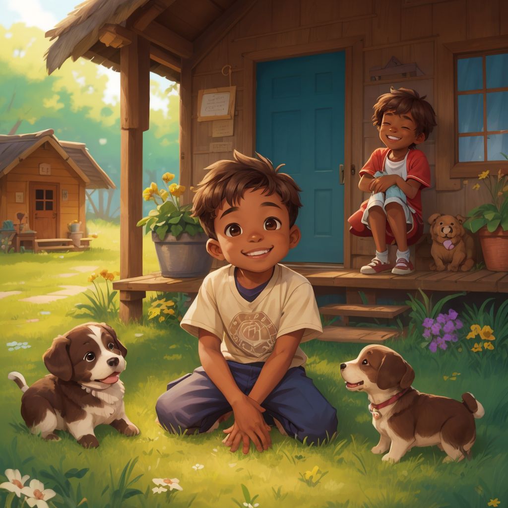 A Boy and His Ten Dogs 