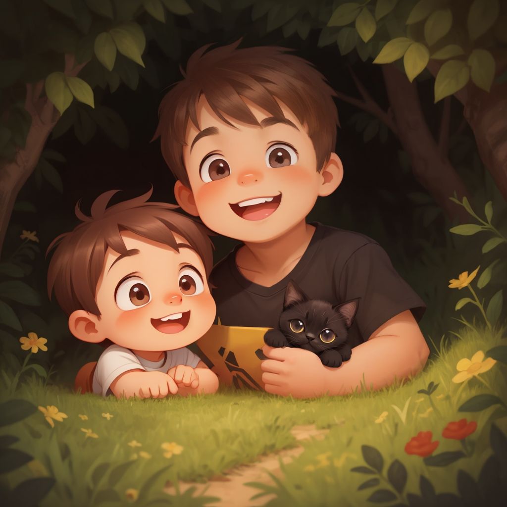 Bushbush and the cat "Shadow"