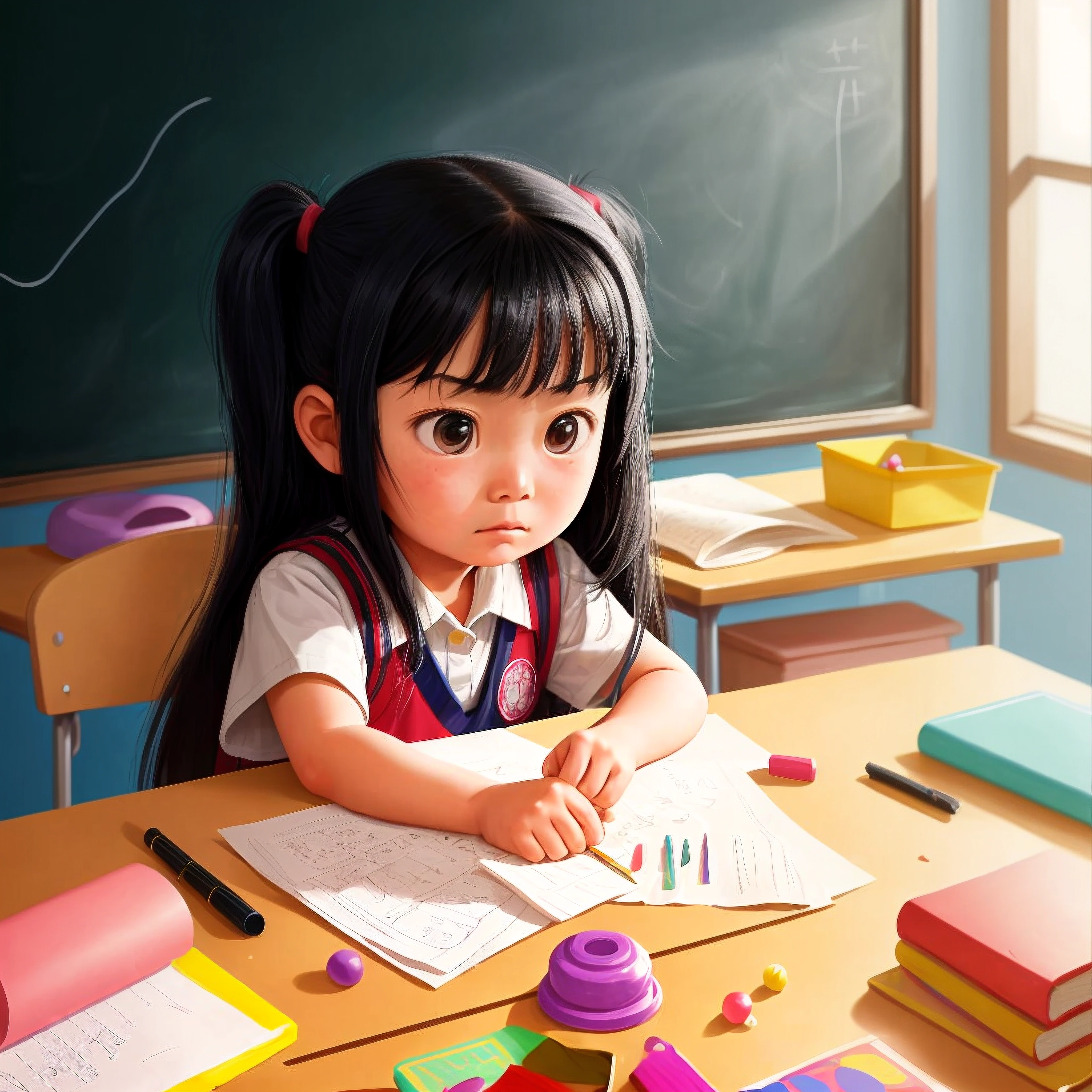 Cleaning in classroom