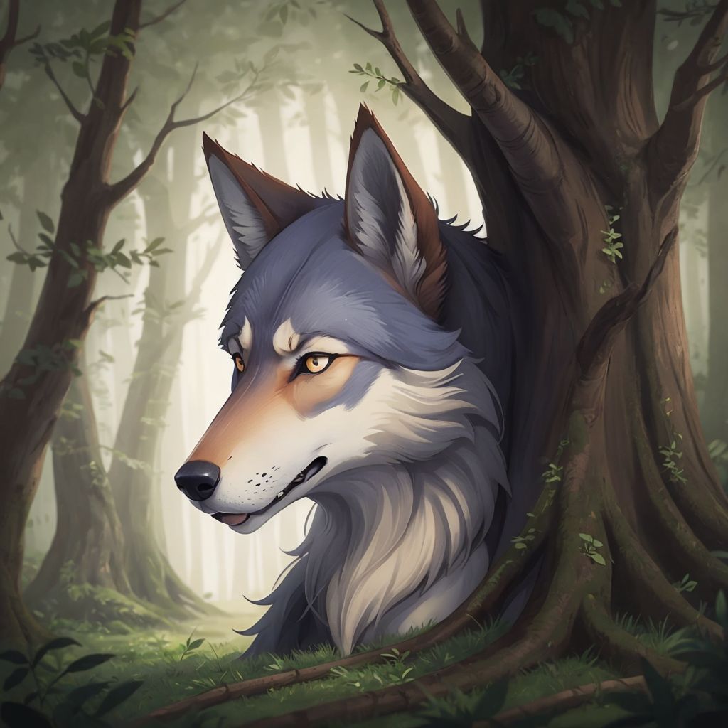 The Clever Wolf and the Monkey Friends