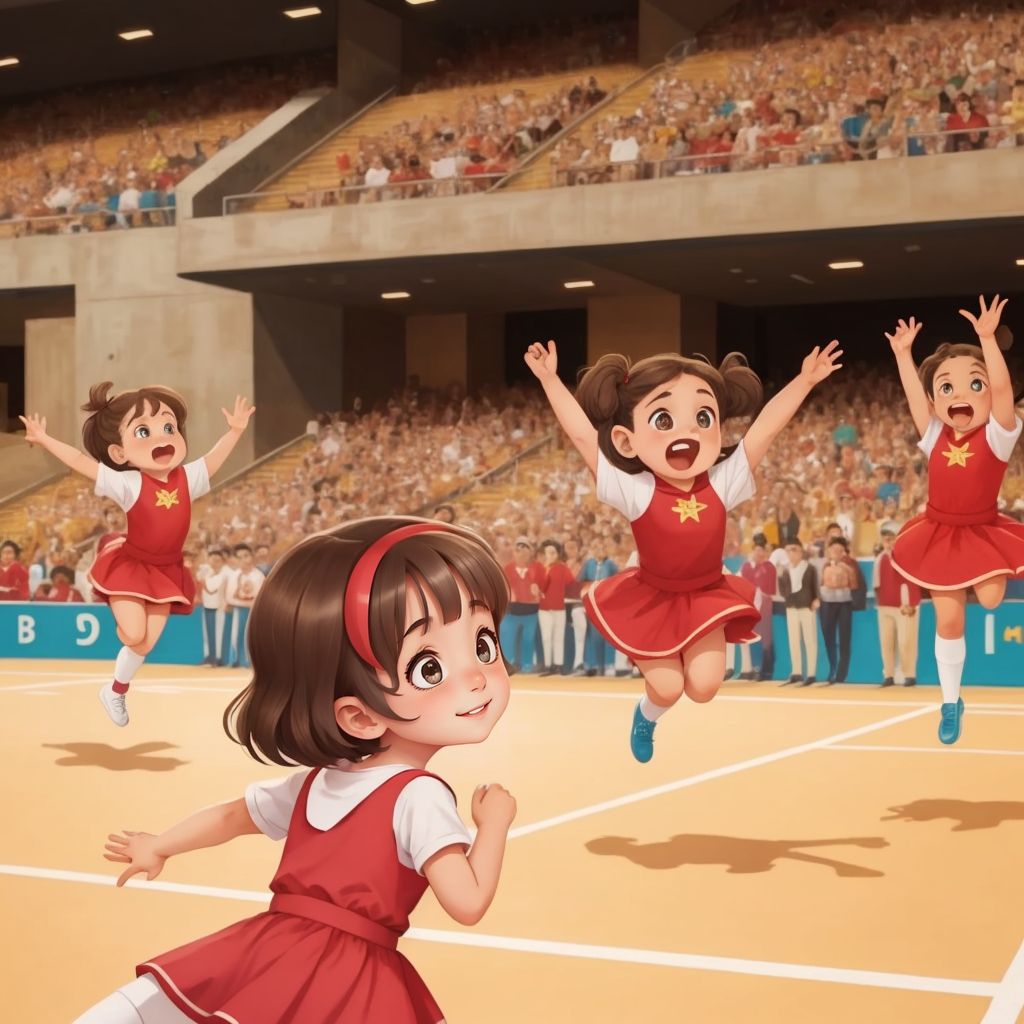 Winnie wants to be a cheerleader